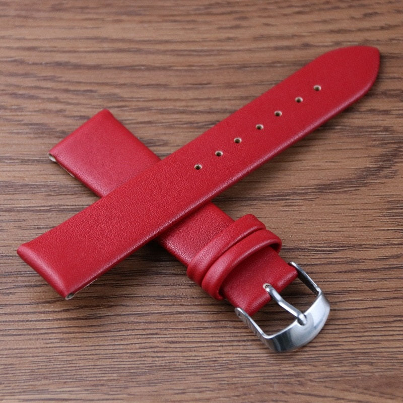 8 to 24mm Soft and Delicate Genuine Leather Replacement Watchbands
