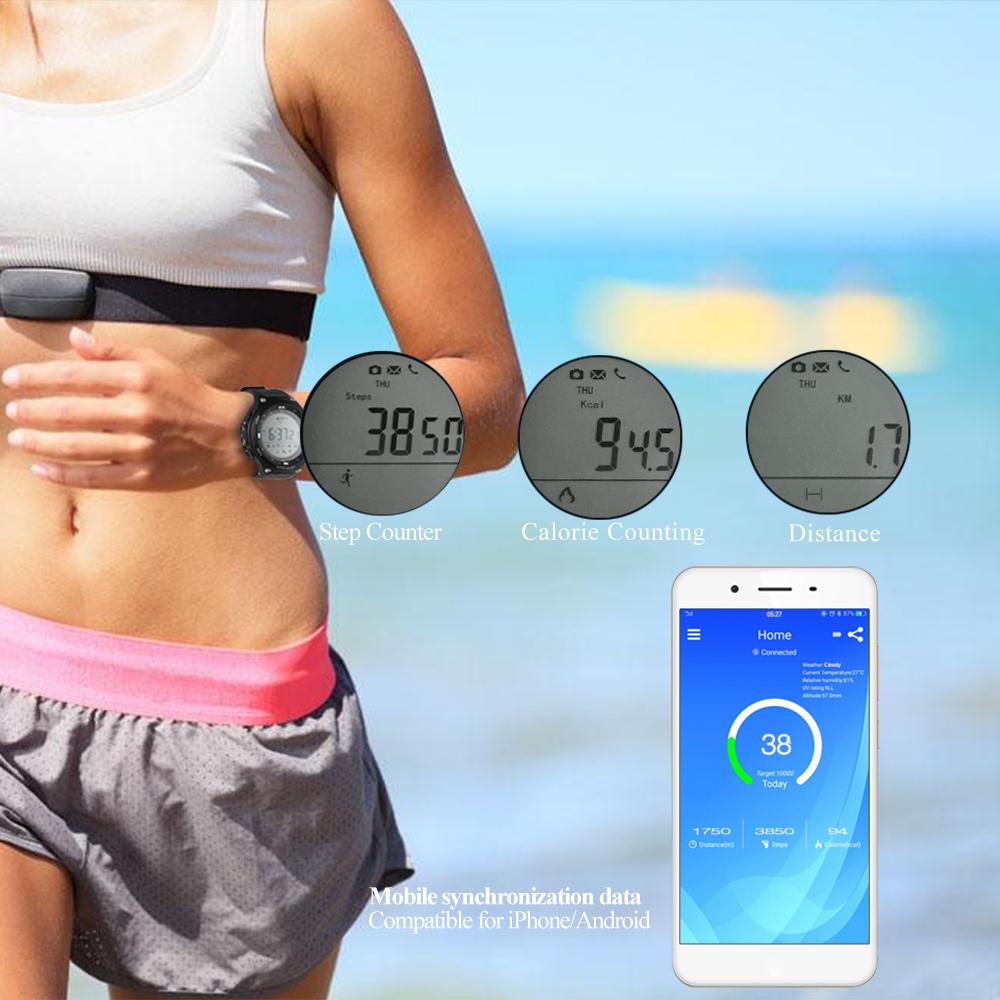 Outdoor Sport Swimming Pedometer Bluetooth Smartwatch