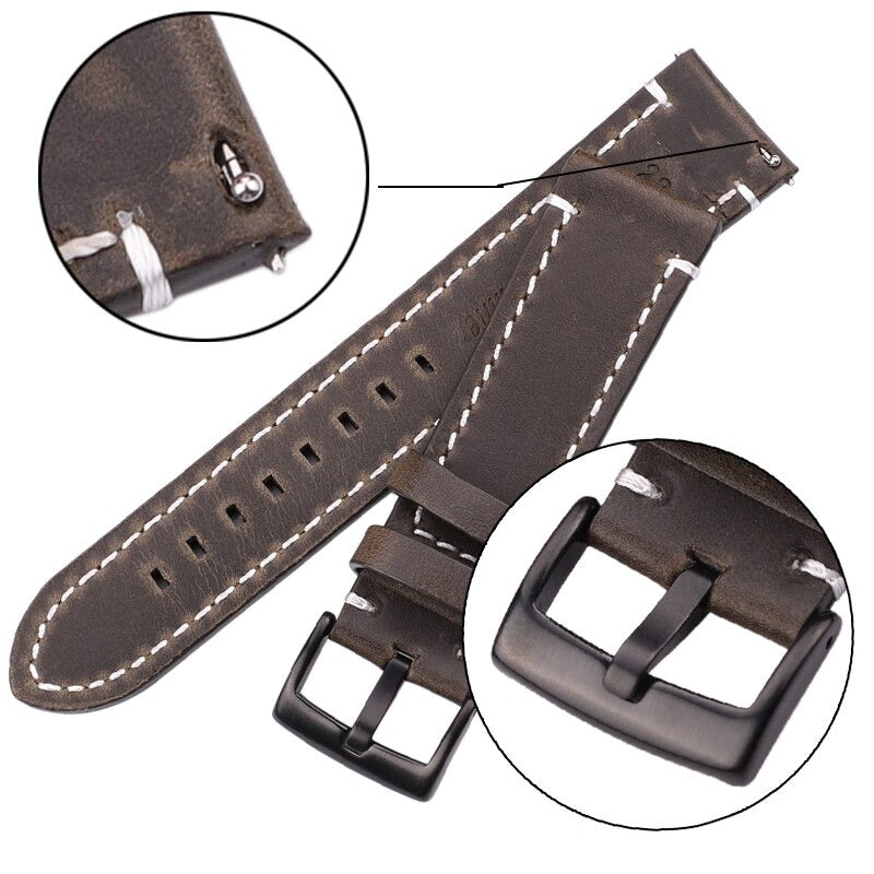 Vintage Genuine Leather Replacement Watchbands