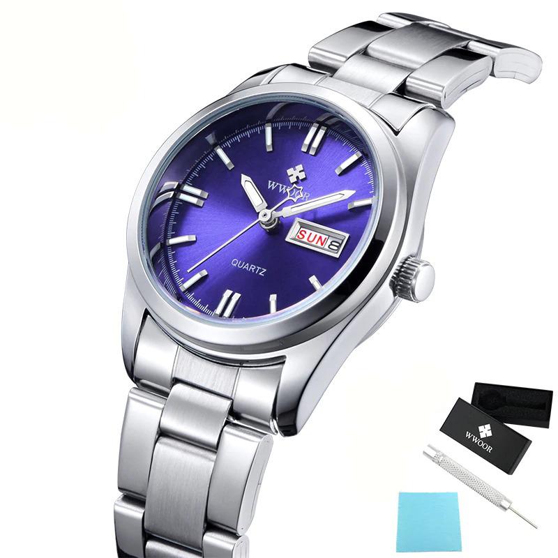 Classic Full Silver Stainless Steel Quartz Watch