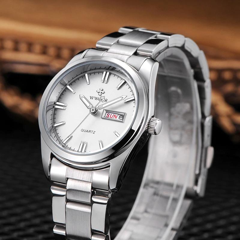 Classic Full Silver Stainless Steel Quartz Watch