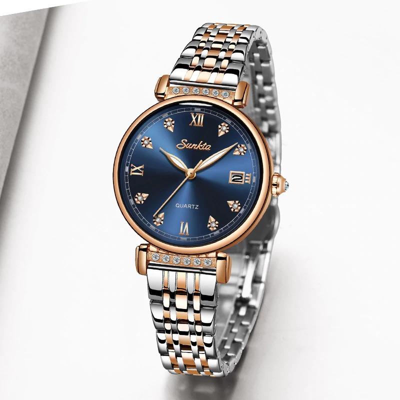 Debonair Rhinestone Glitz Dial Quartz Watch