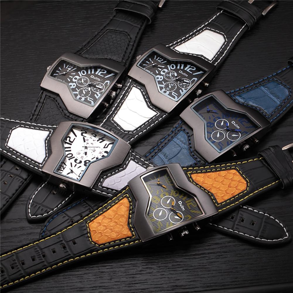 Deluxe Edition Quartz Watch with Snake Style Band Leather