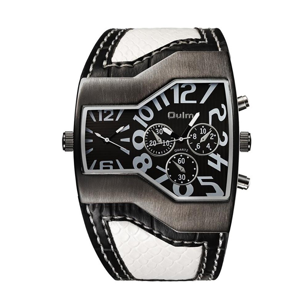Deluxe Edition Quartz Watch with Snake Style Band Leather