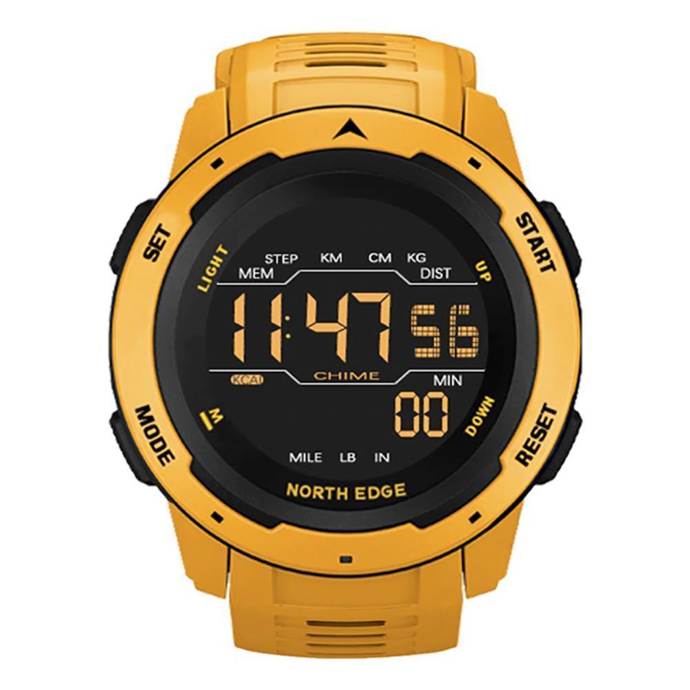Dual Time Display Outdoor Sports Pedometer Digital Watch
