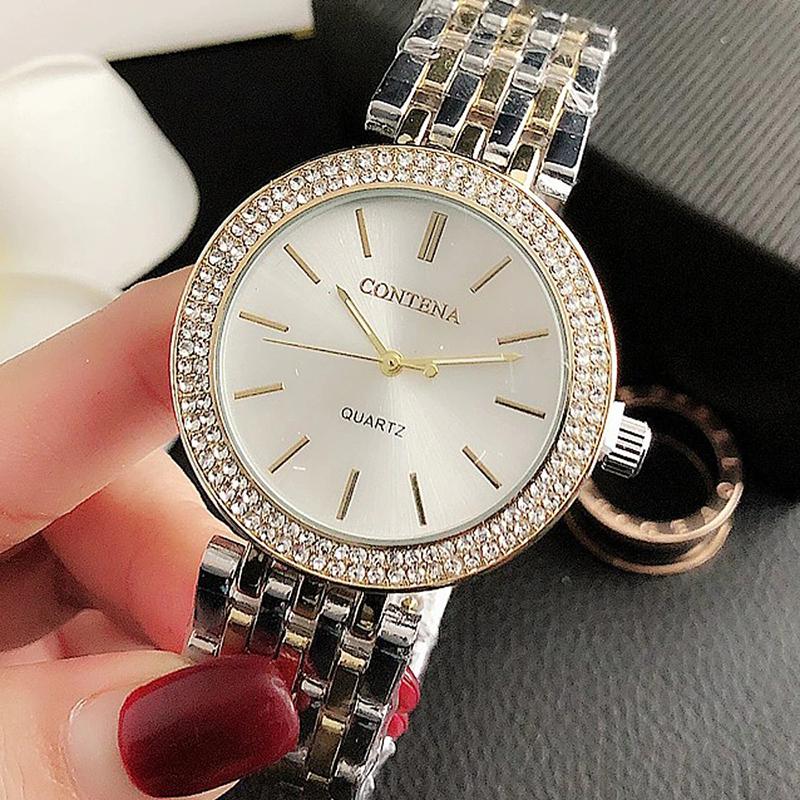 Gleaming Rhinestone Filled Quartz Watch