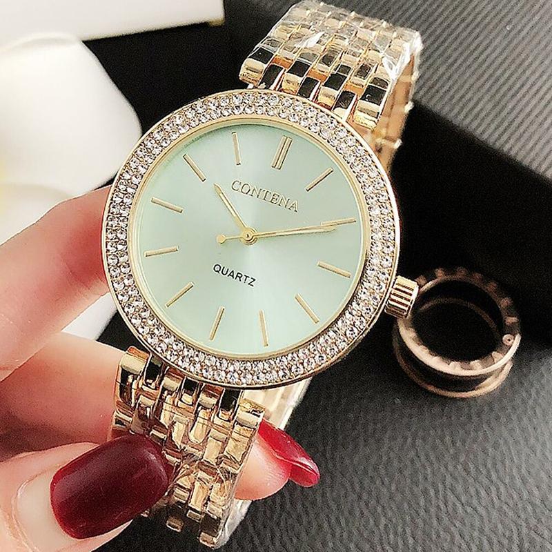 Gleaming Rhinestone Filled Quartz Watch