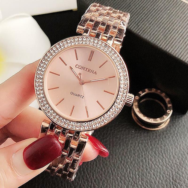 Gleaming Rhinestone Filled Quartz Watch