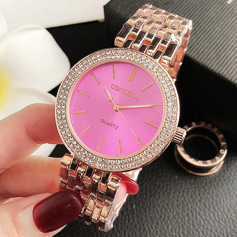 Gleaming Rhinestone Filled Quartz Watch