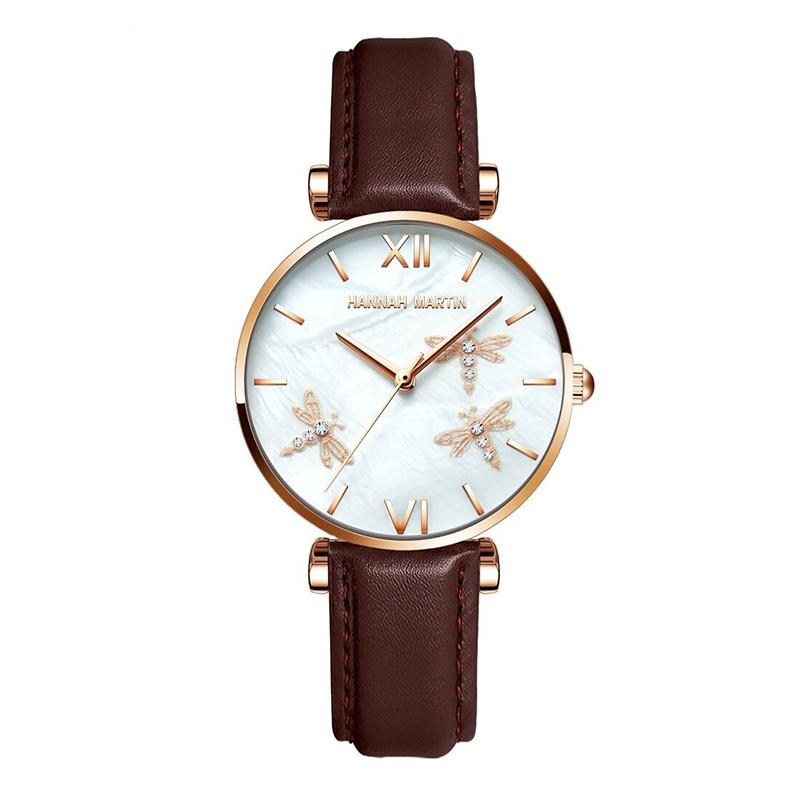 Gorgeous Dragonfly with Rhinestone Embellished Quartz Watch