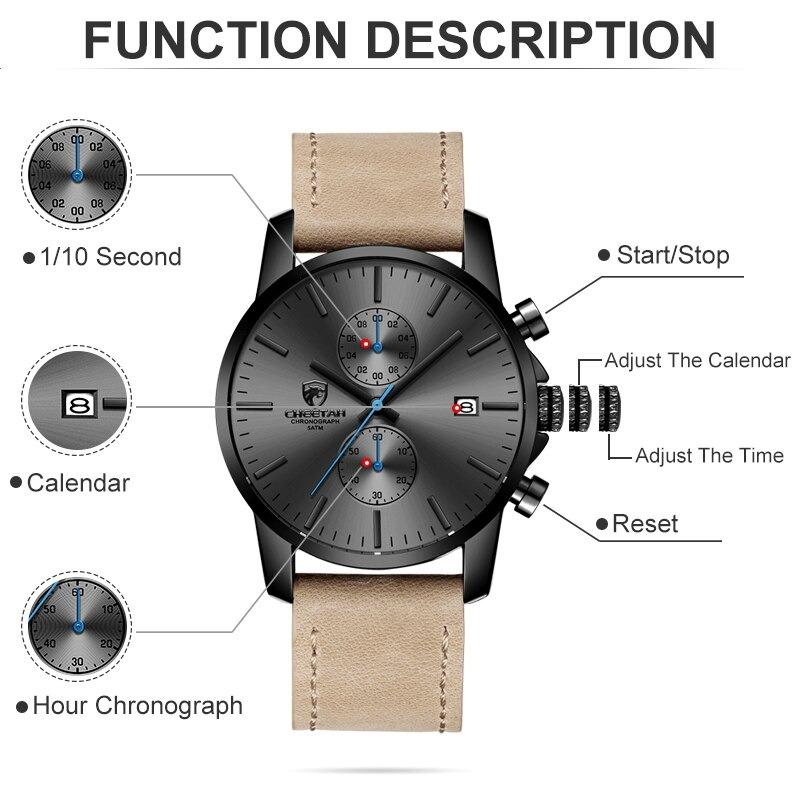Leisure and Business Style Chronograph Quartz Watch