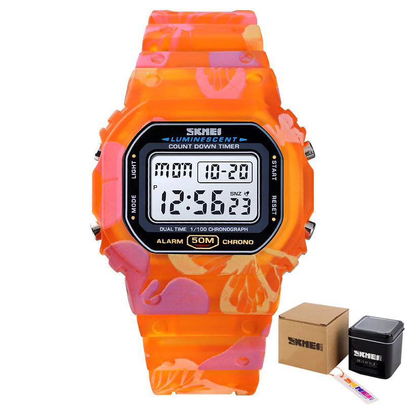 Luminous and Colorful Printed Butterfly Strap Digital Watch
