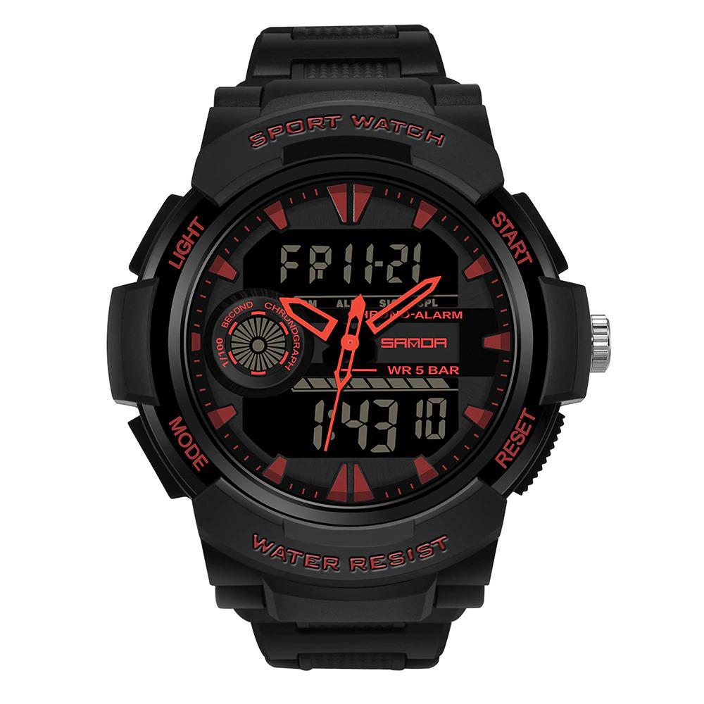 Multipurpose Digital Dual Time Display Chronograph Watch