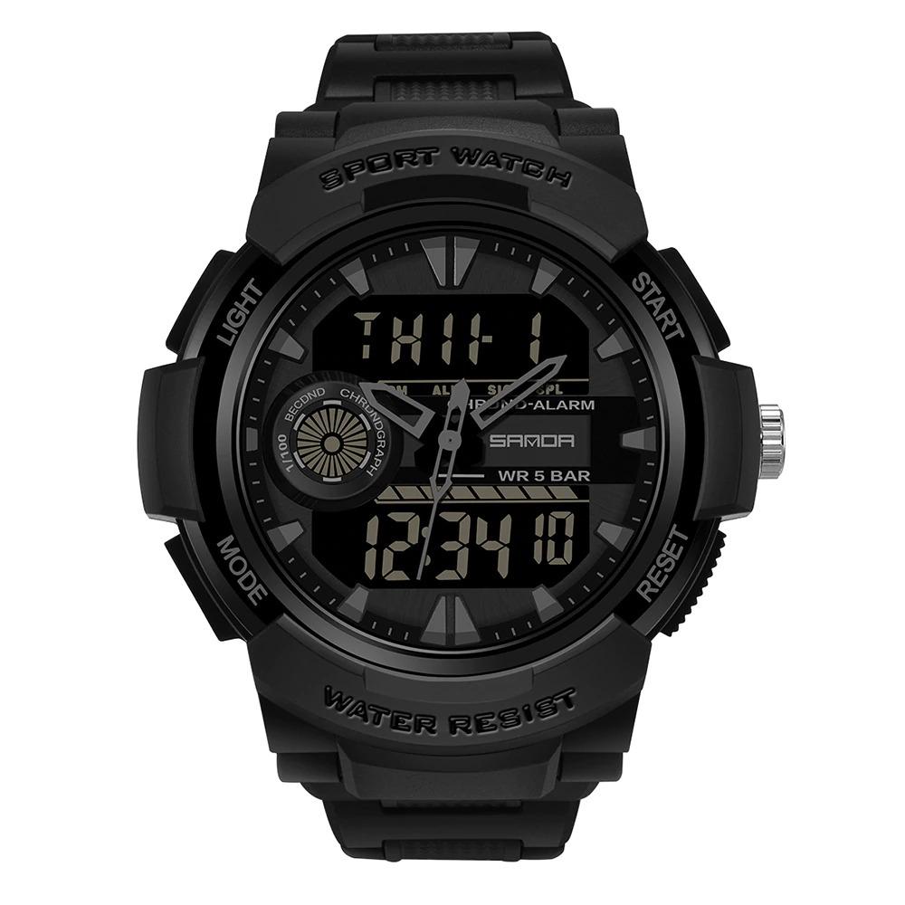 Multipurpose Digital Dual Time Display Chronograph Watch