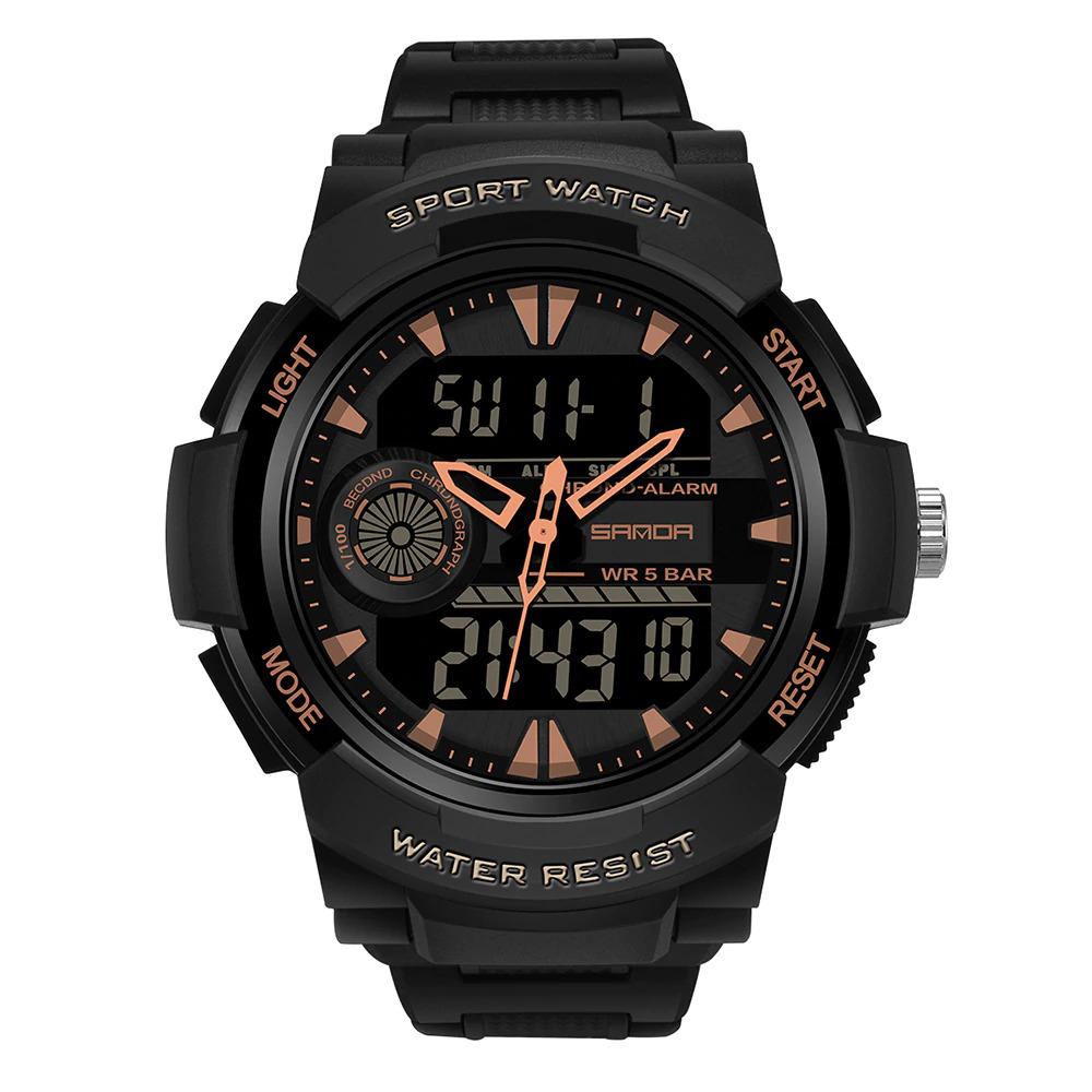 Multipurpose Digital Dual Time Display Chronograph Watch