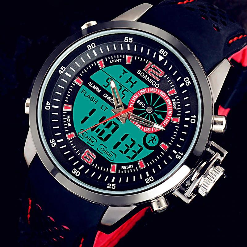 Outdoor Sport Dual Time Display Digital Quartz Watch