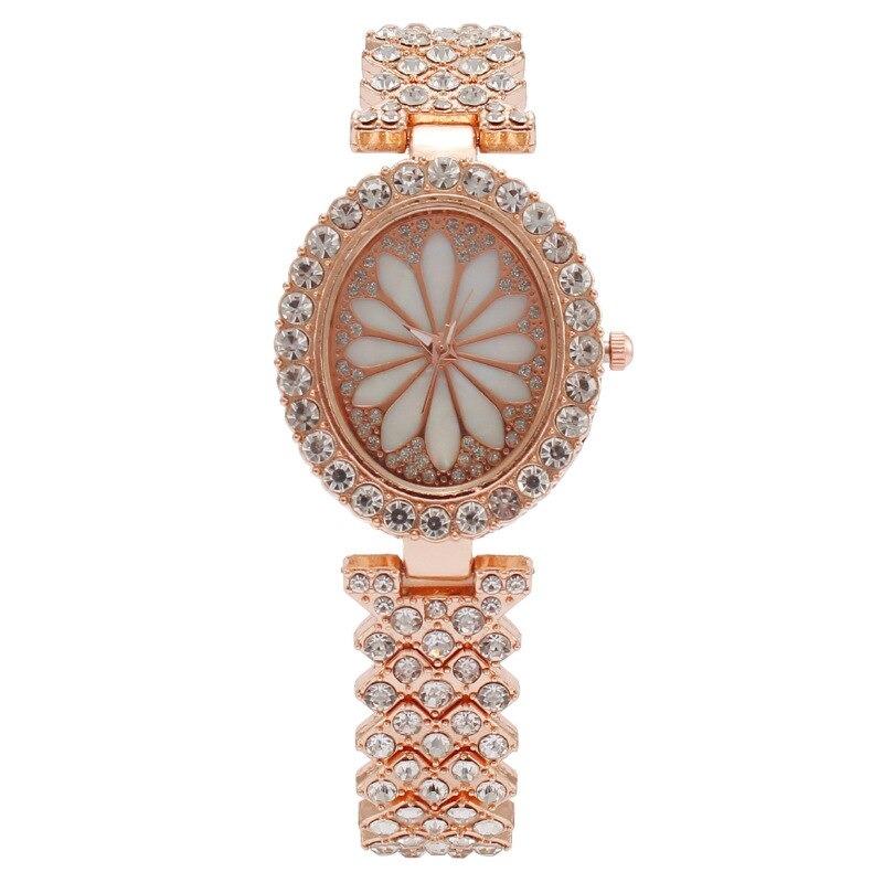 Rhinestone Bejeweled Bracelet Wristwatch