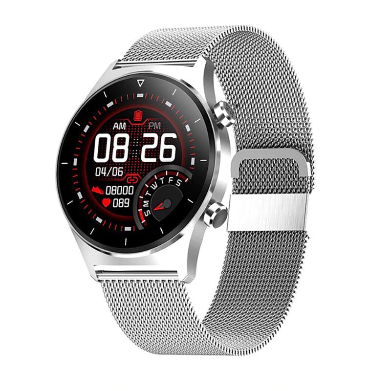 Sporty Full Touch Round Screen Waterproof Fitness Track Smartwatch