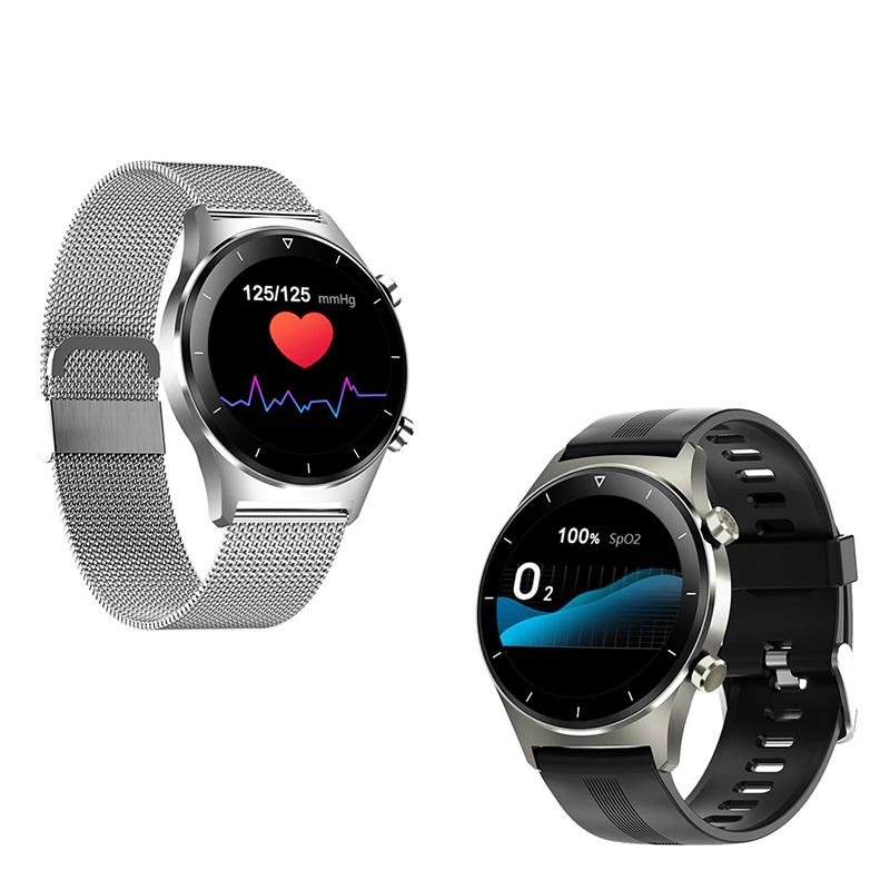 Sporty Full Touch Round Screen Waterproof Fitness Track Smartwatch