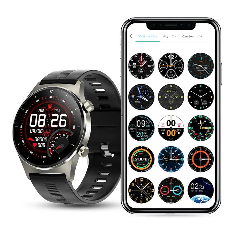 Sporty Full Touch Round Screen Waterproof Fitness Track Smartwatch