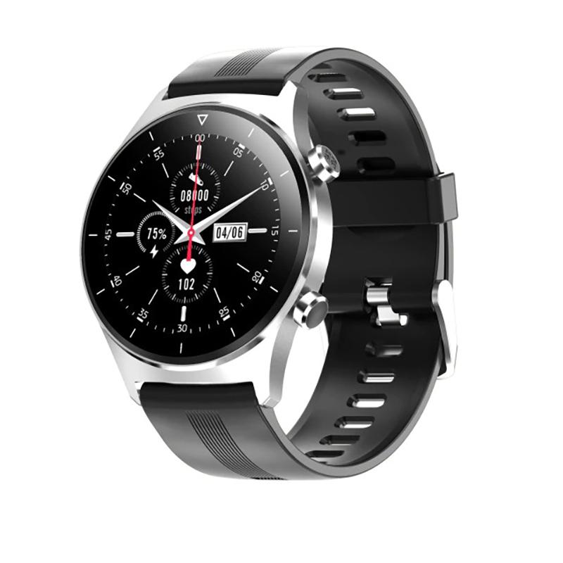 Sporty Full Touch Round Screen Waterproof Fitness Track Smartwatch