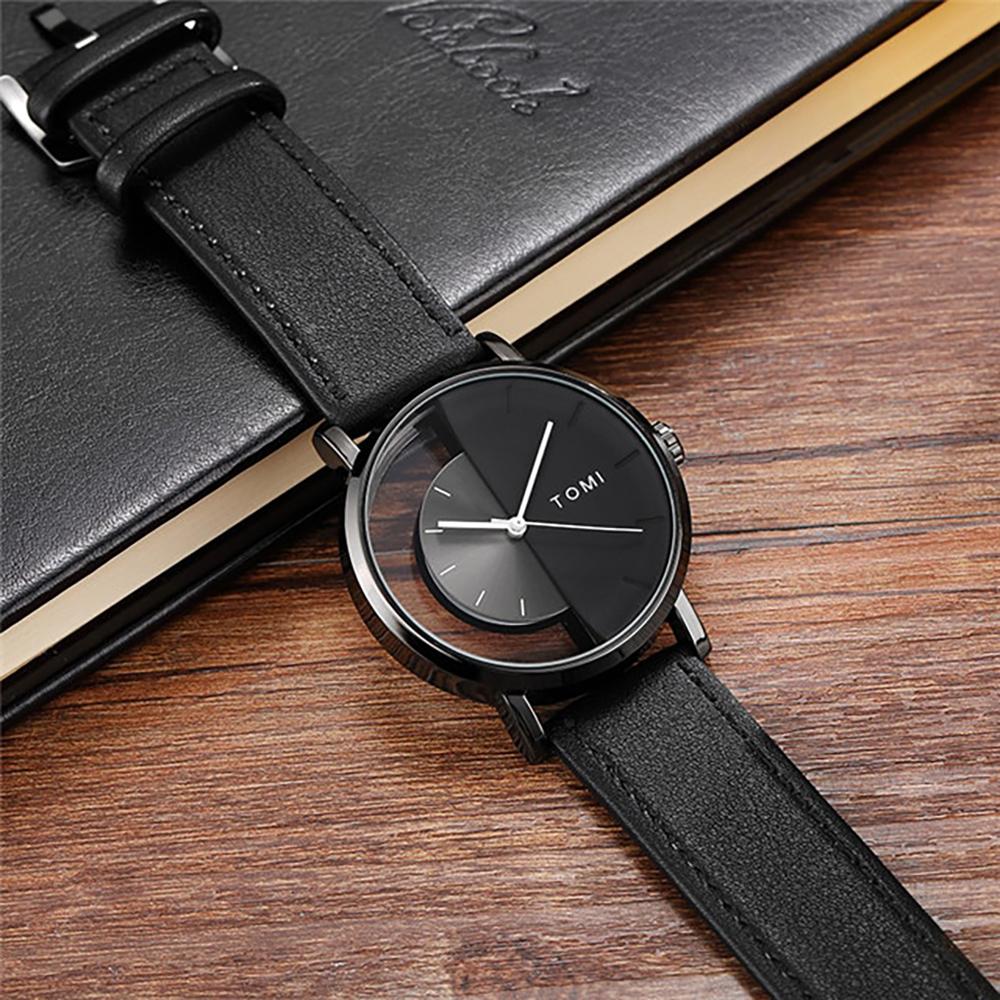 Stylish Minimalist Leather Band Quartz Watch