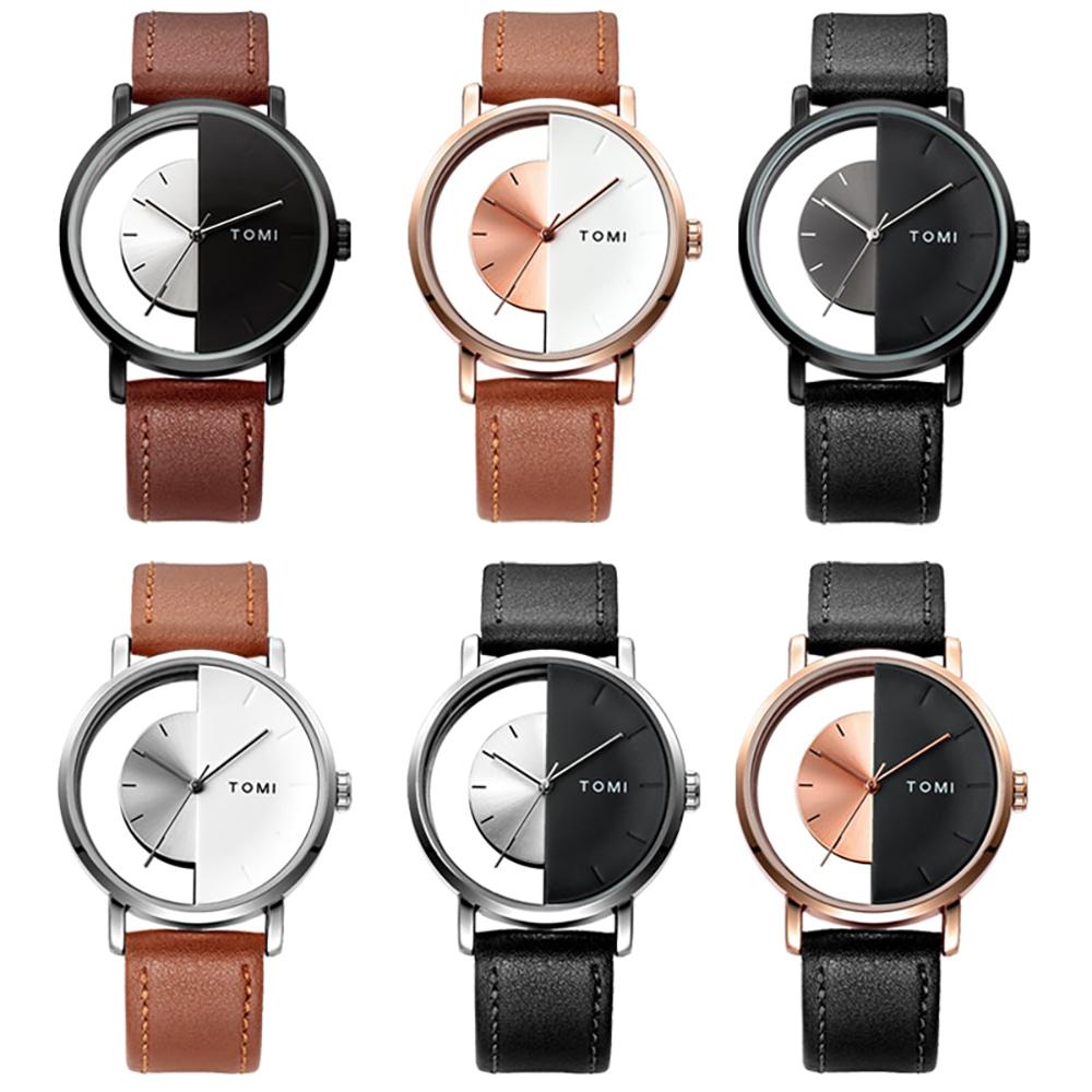 Stylish Minimalist Leather Band Quartz Watch