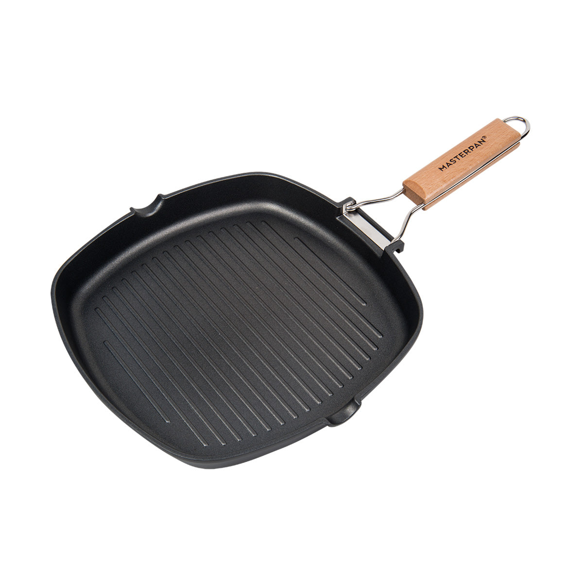 MASTERPAN Nonstick Grill Pan with Folding Handle, 8