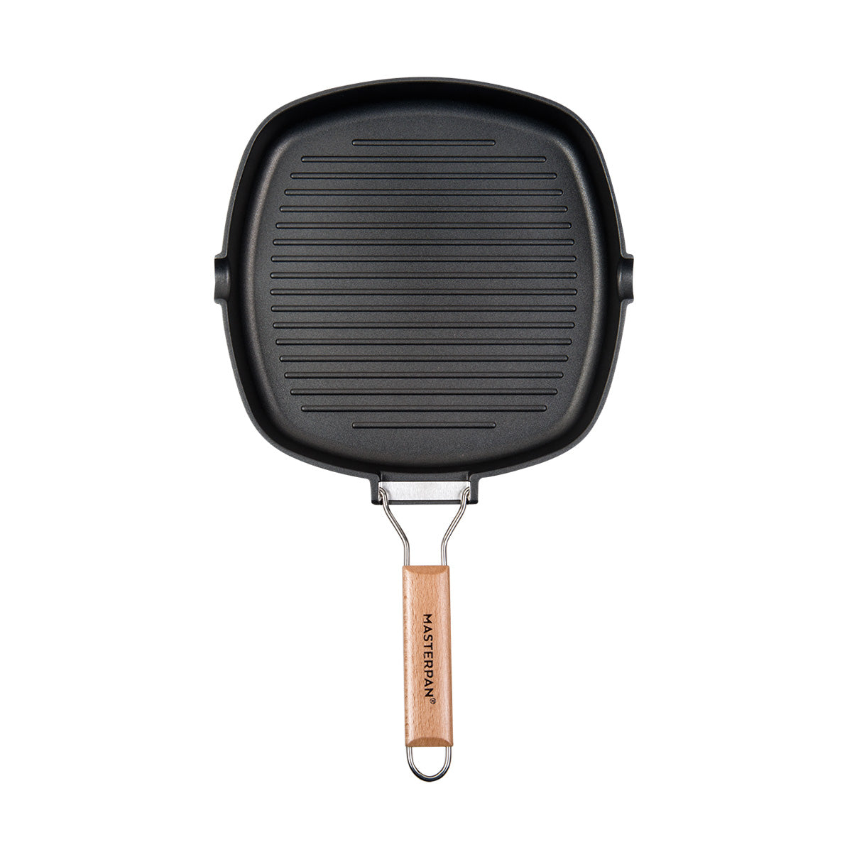 MASTERPAN Nonstick Grill Pan with Folding Handle, 8