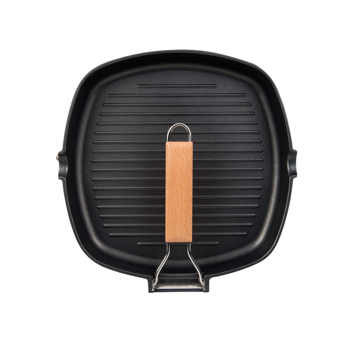 MASTERPAN Nonstick Grill Pan with Folding Handle, 8