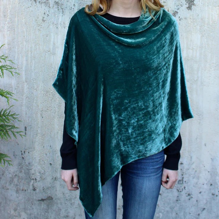 Silk Velvet Poncho