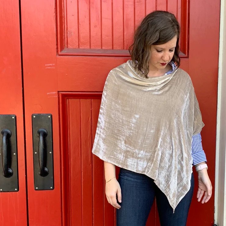 Silk Velvet Poncho