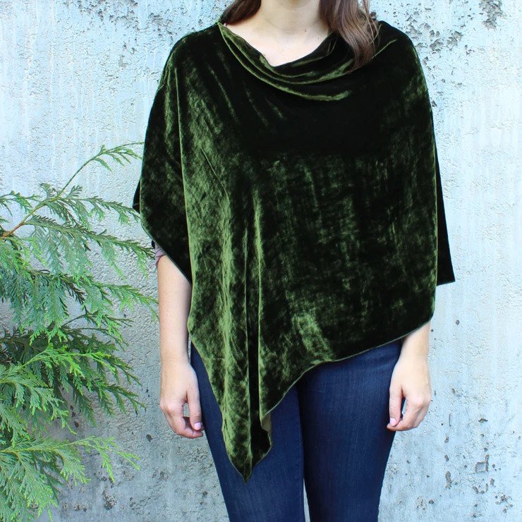 Silk Velvet Poncho