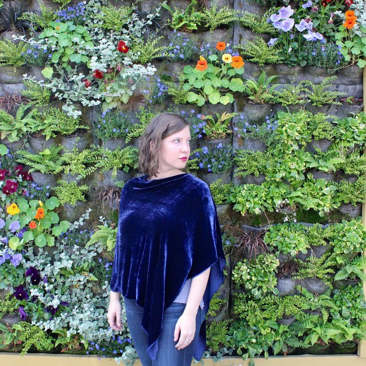 Silk Velvet Poncho