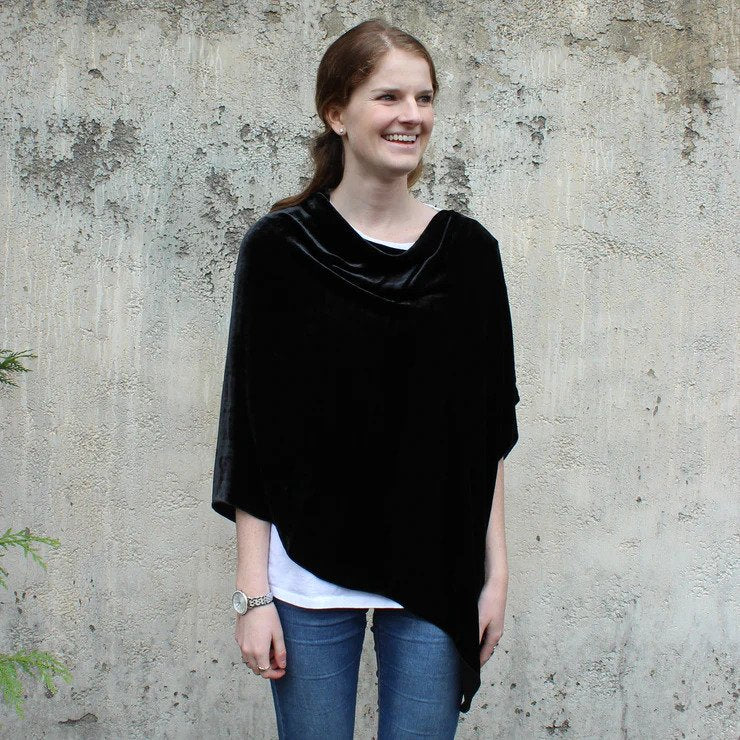 Silk Velvet Poncho