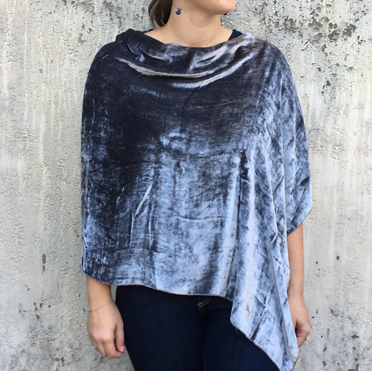 Silk Velvet Poncho