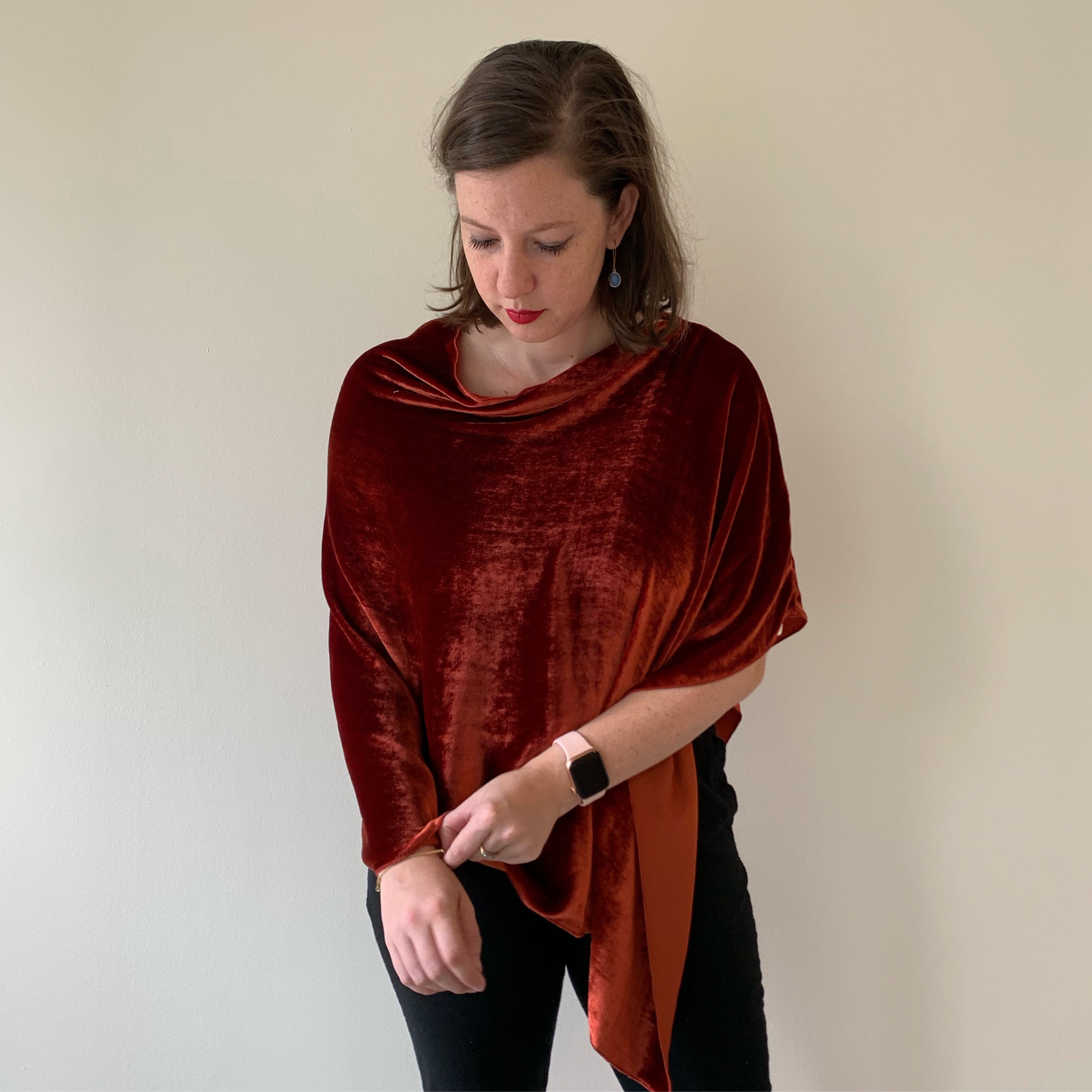 Silk Velvet Poncho