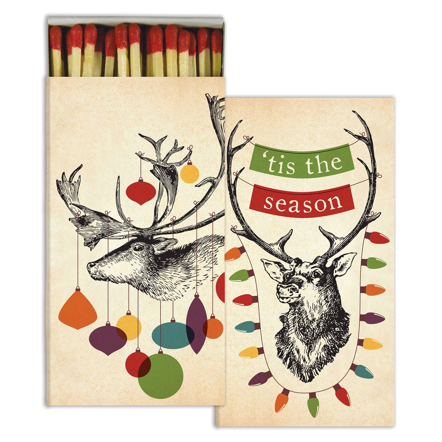 Matches - Christmas Decorated Stags
