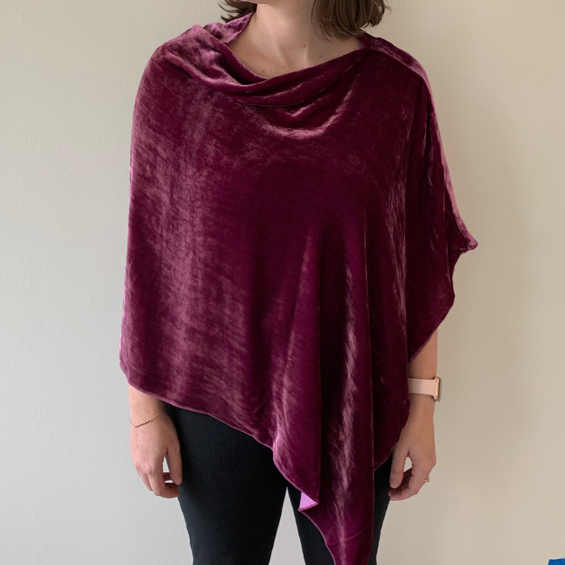 Silk Velvet Poncho