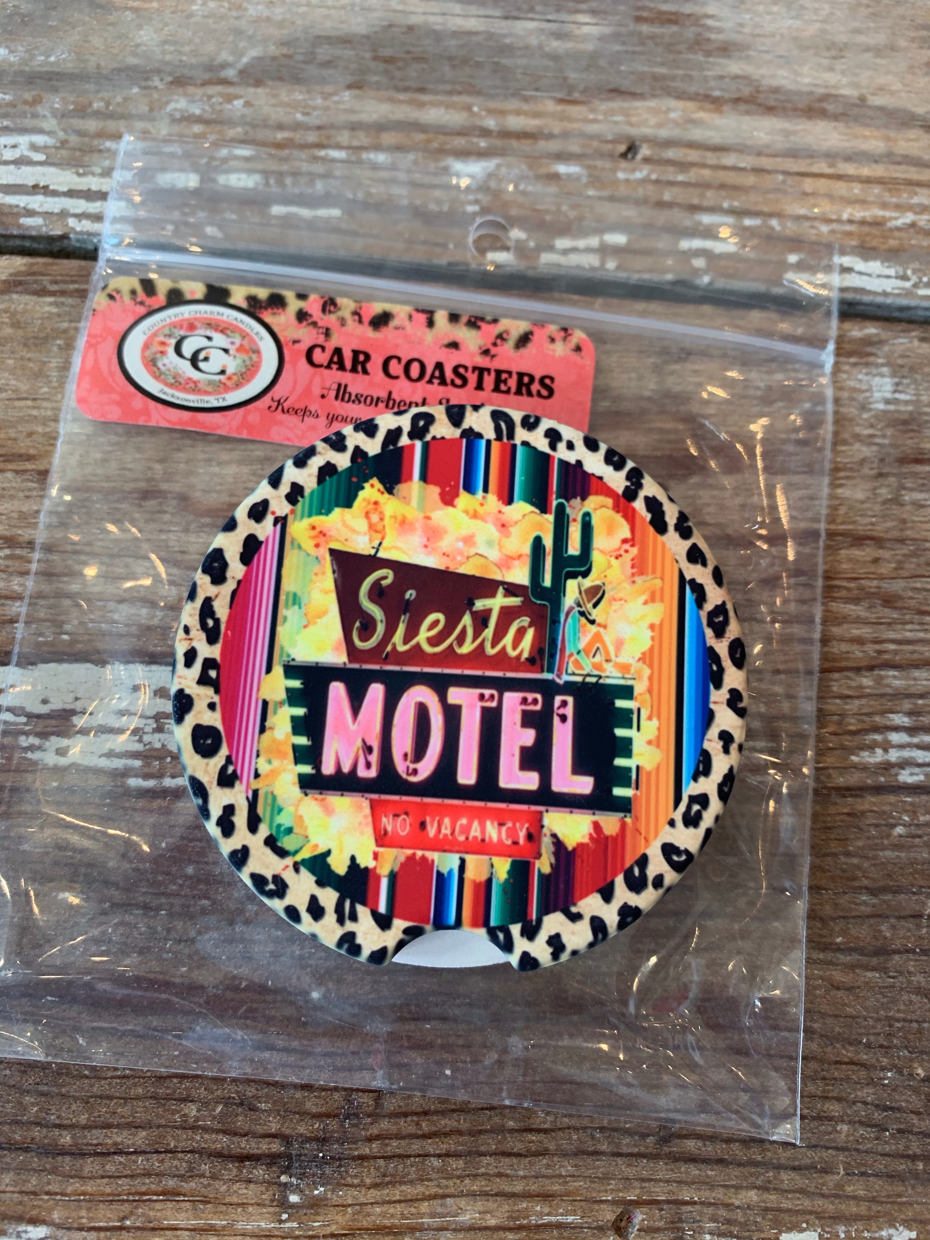 Siesta Motel Car Coasters