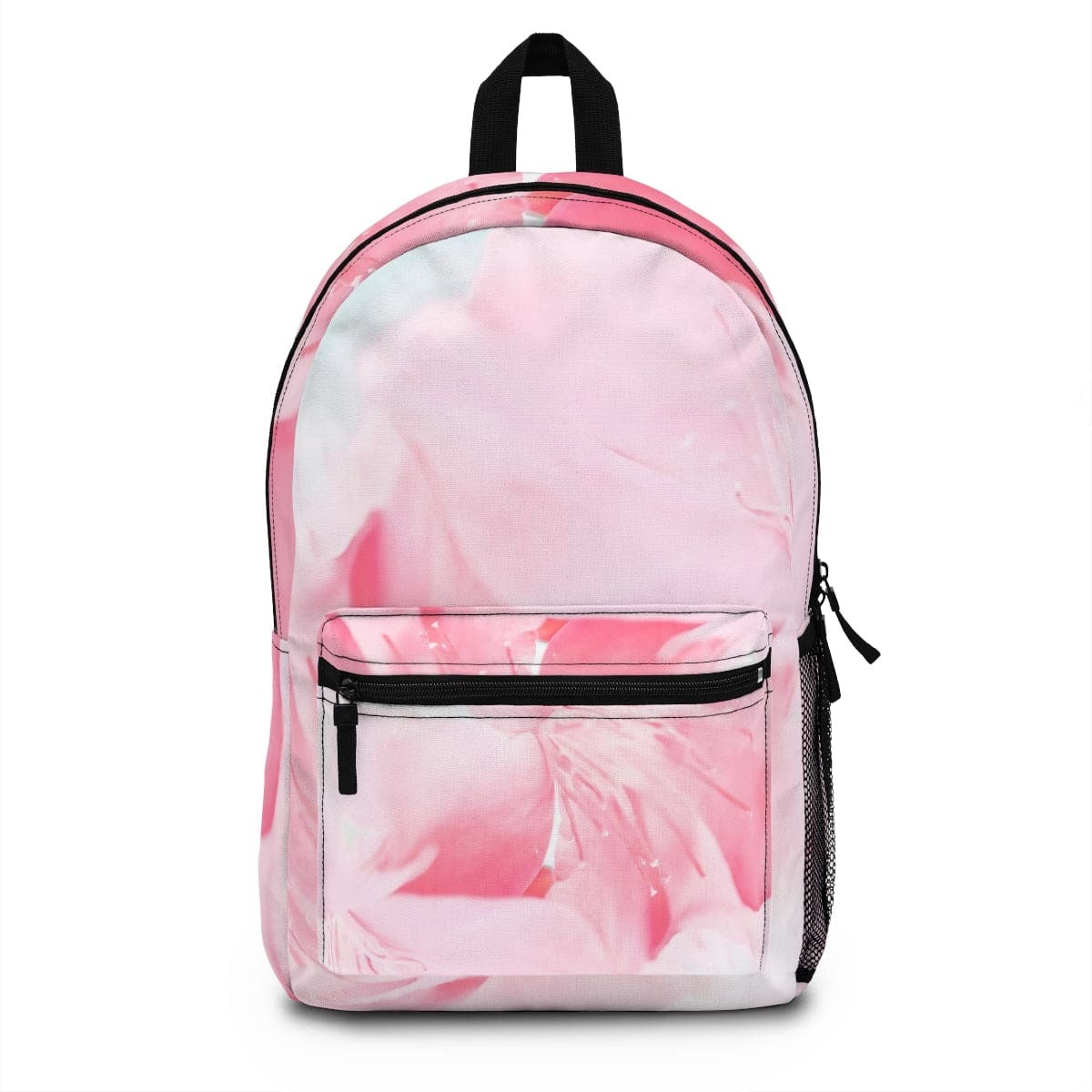 Backpack - Large Water-resistant Bag, Pink Flower Bloom