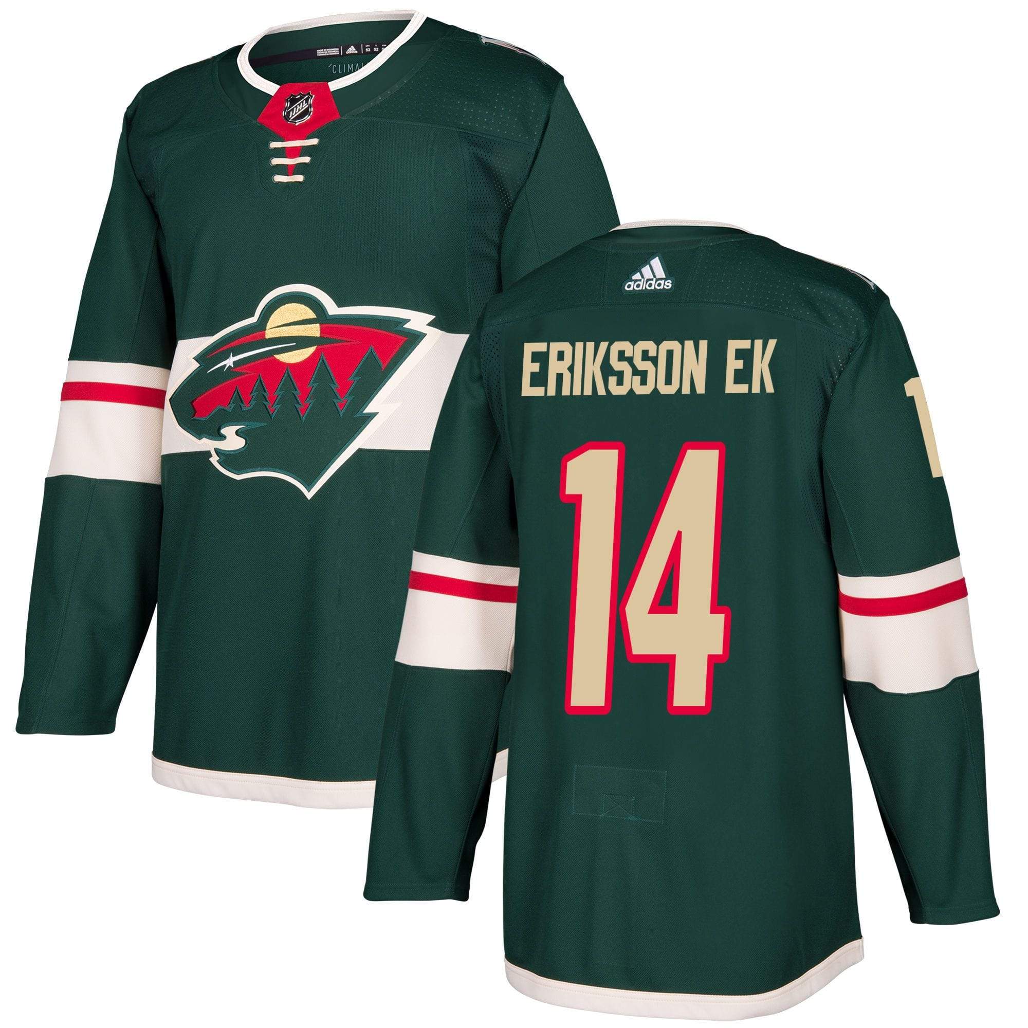 Joel Eriksson Ek Minnesota Wild adidas Green Authentic Player Jersey