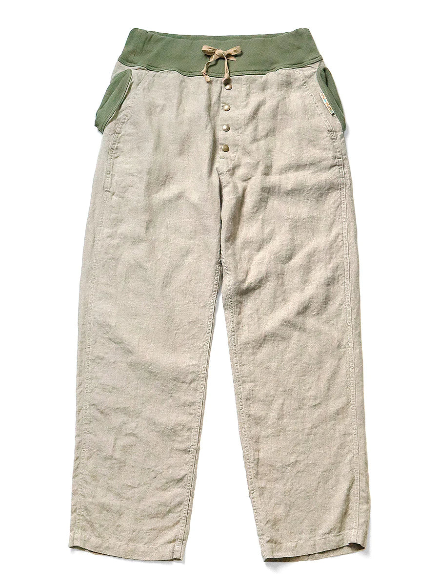 Kapital Linen 2-Tones NOUVELLE Pants - Beige