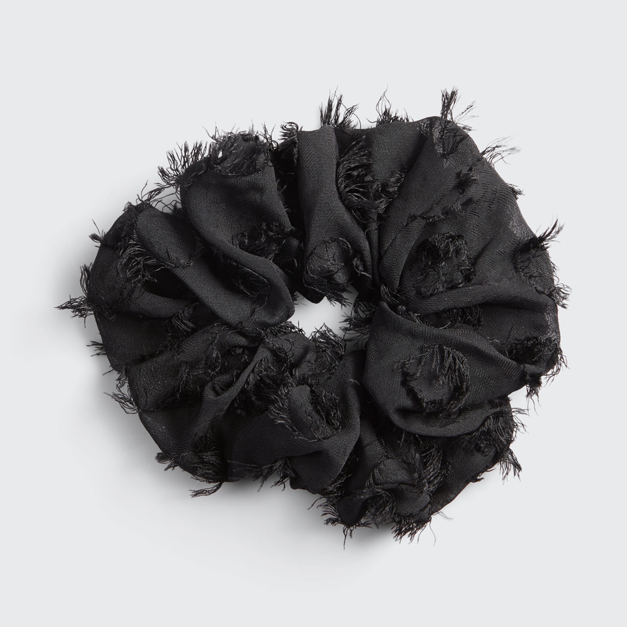 Brunch Scrunchie - Frayed Black by KITSCH