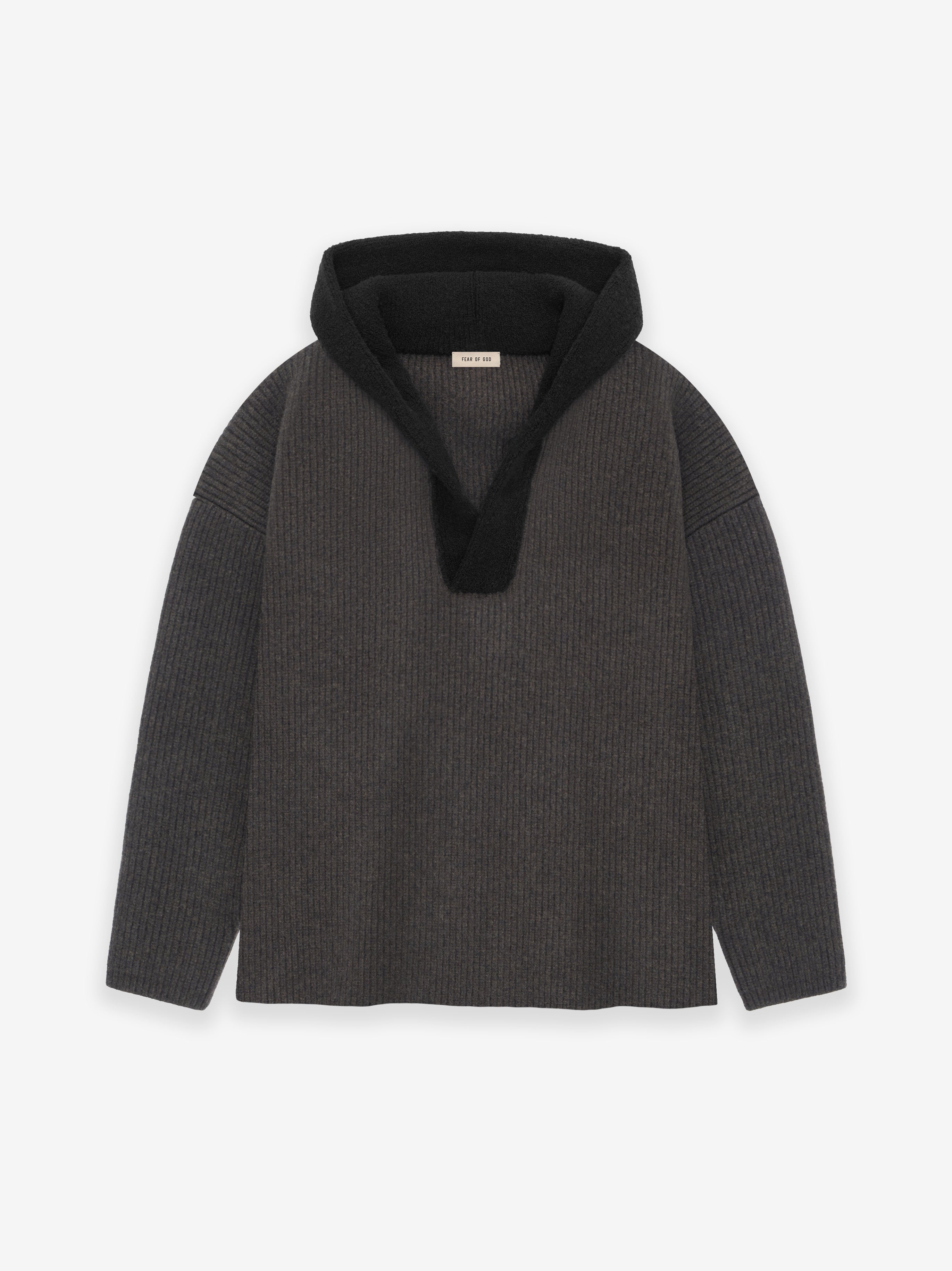  Wool V-Neck Hoodie 