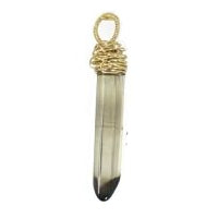 Smoky Quartz Dagger - Silver