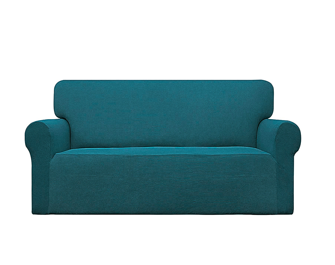 Teal Blue 2-Piece Set Slipcover Sofa & Loveseat Cover Protector 4-Way Stretch Elastic