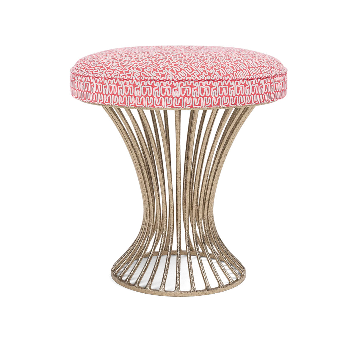  Made Goods Roderic Round Stool in Mondego Cotton Jute 