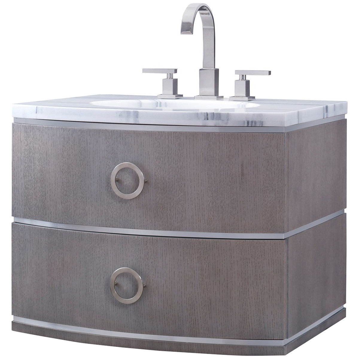  Ambella Home Cirque Wall Sink Chest - Grey 