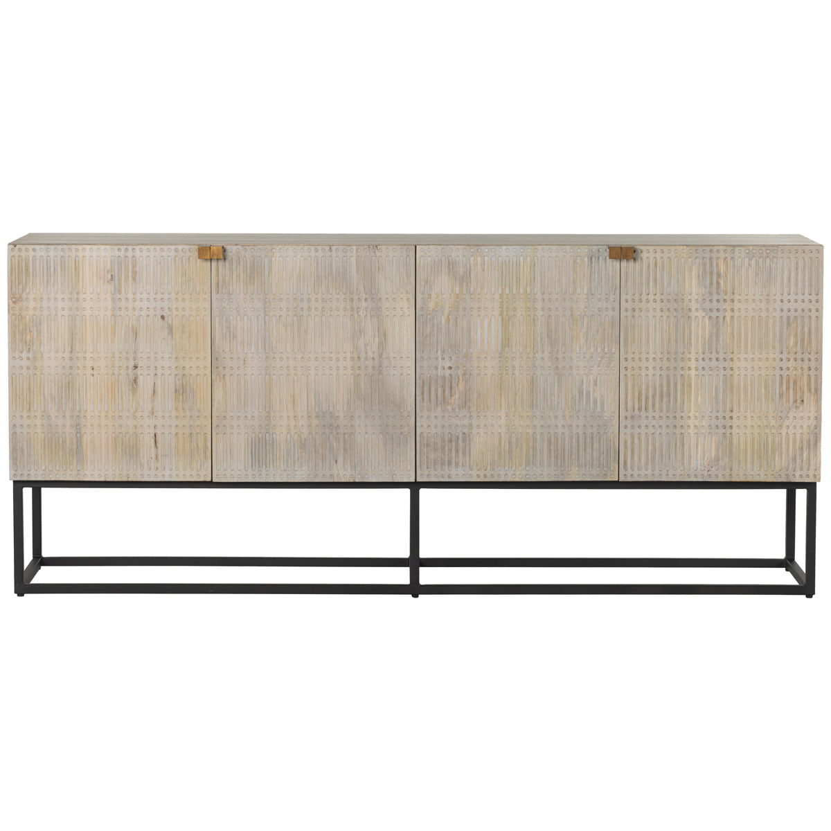 Four Hands Aiden Kelby Sideboard - Light Wash Carved Mango